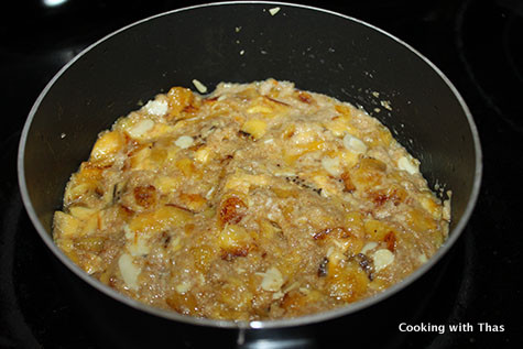 bread and plantain mixture