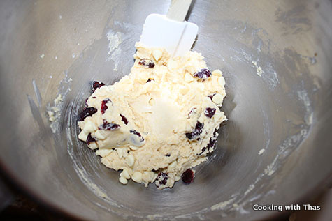 cranberry white chocolate shortbread cookie dough