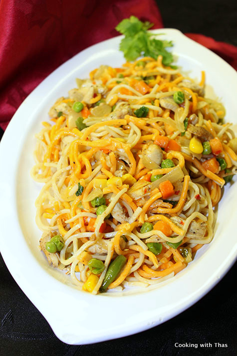 chicken-chow mein noodles