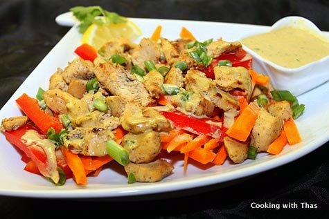 Chicken Salad with Peanut butter dressing