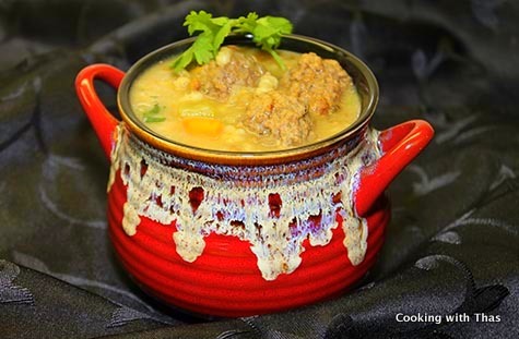 Meatball-Barley Soup