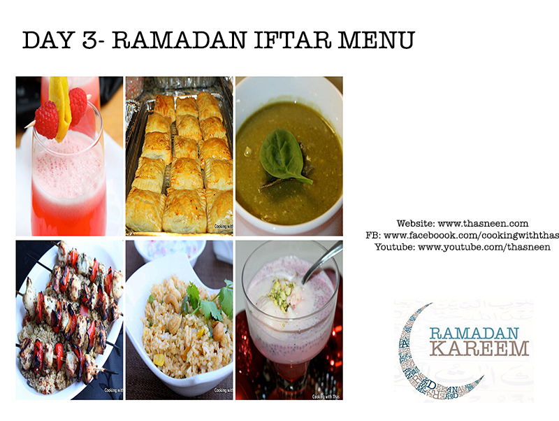 Day 3- Ramadan Iftar Menu