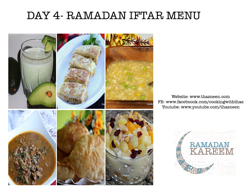Day 4 Ramadan Iftar Menu