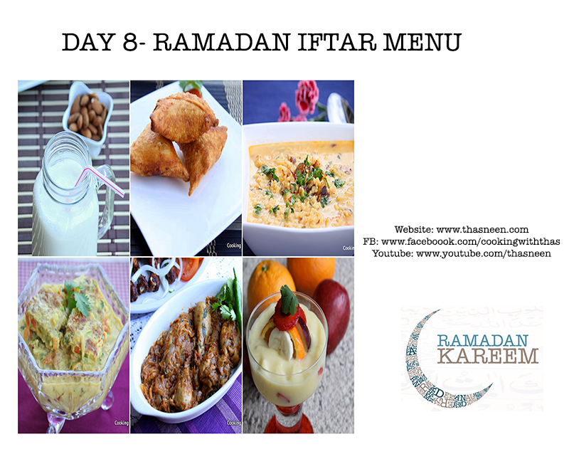 Day 8 Ramadan Iftar Menu