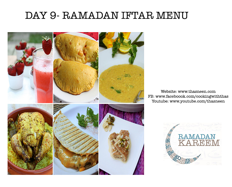 Day 9 Ramadan Iftar Menu