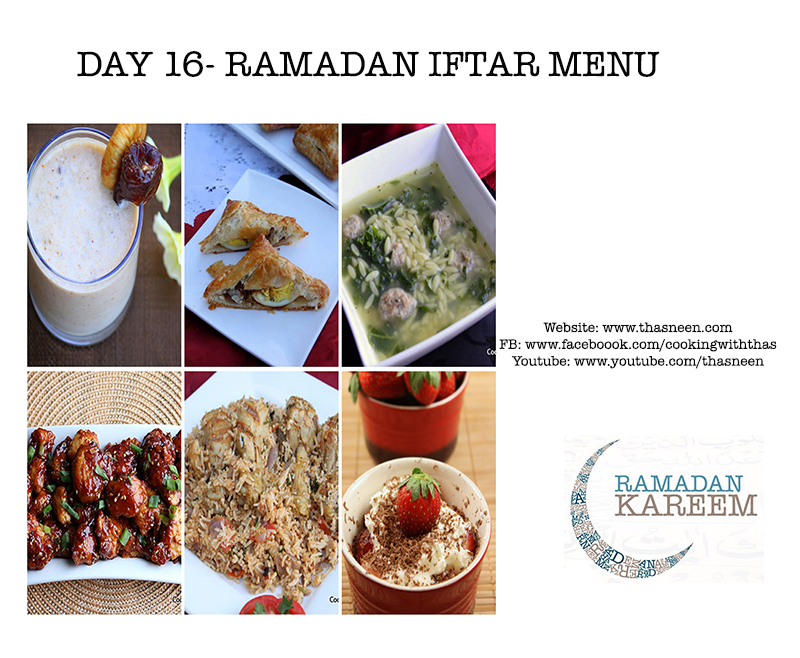 Day16 Ramadan Iftar Menu