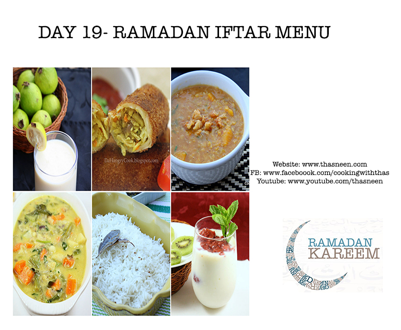Day19 Ramadan Iftar Menu
