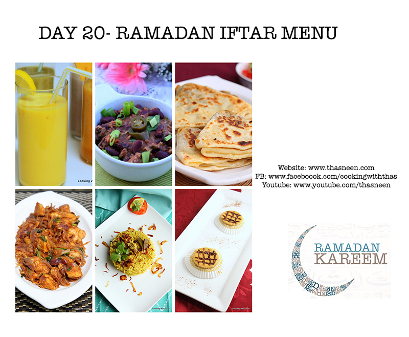 Day20 Ramadan Iftar Menu