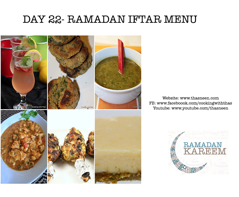 Day22 Ramadan Iftar Menu