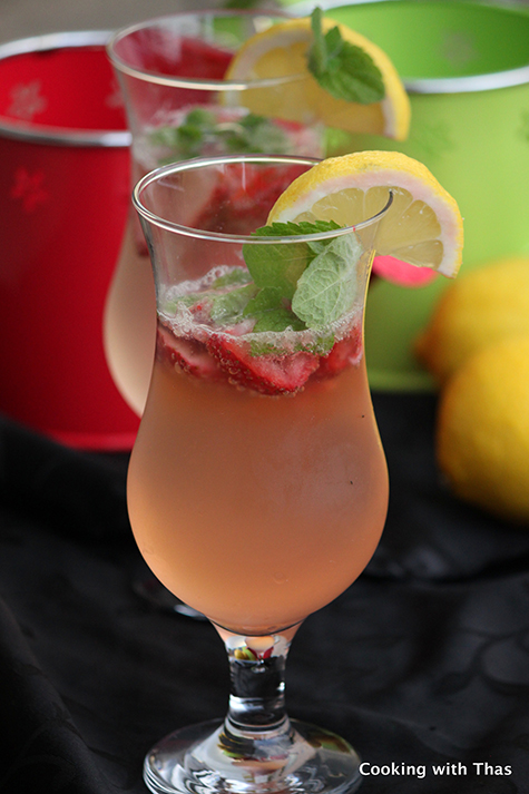 Ginger Lemon Strawberry Soda