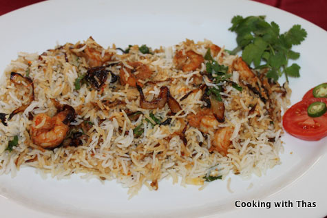 shrimp biryani