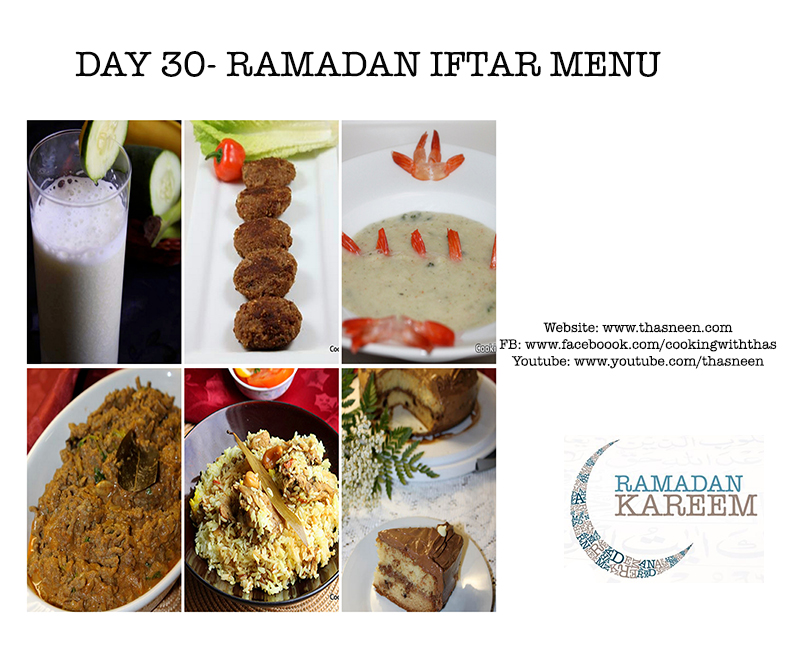 Day30 Ramadan Iftar Menu