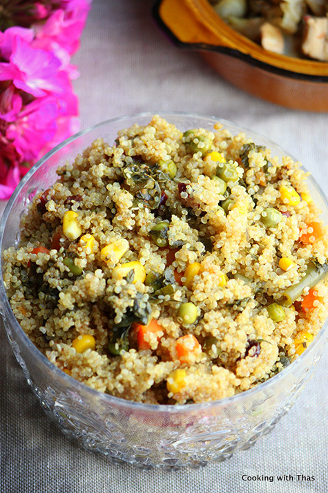 1 minute mixed veg quinoa