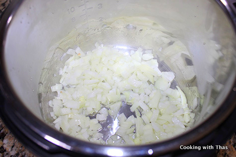 Instant Pot- saute onions