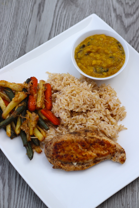 30 Minute Healthy Meal Plan | Brown Rice | Pan Roasted Chicken ...