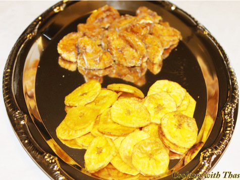 Plantain fry and Fried Plantian in Jagerry Sauce