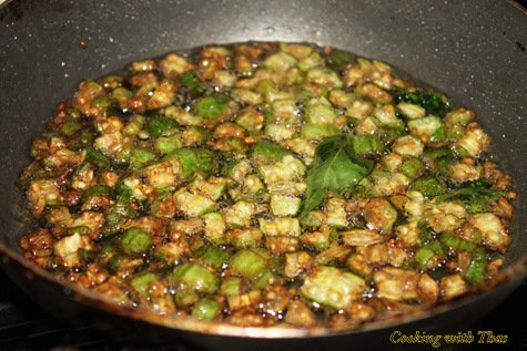Frying Okra