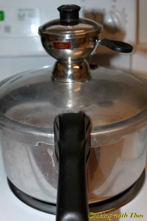 Puttu maker placed on pressure cooker