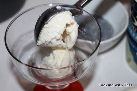 2 scoops of soy ice cream