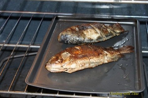 Baking Shrimp stuffed Tilapia