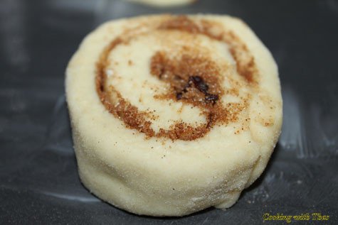 Cinnamon Raisin rolls before baking