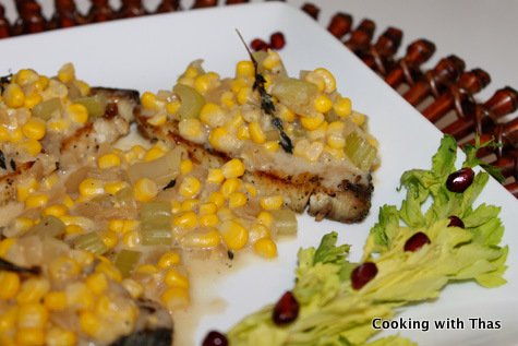 King fish with Corn Chowder