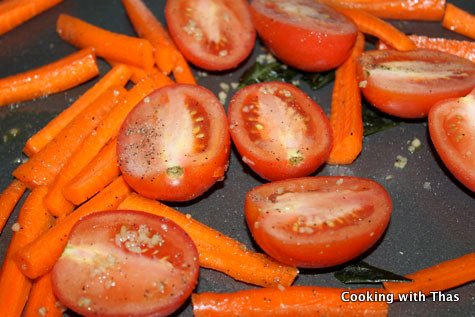 Tomatoes-carrots seasoned