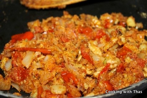 Veggie stuffing for baked Zucchini