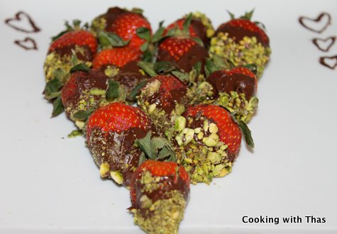 Chocolate Pistachio covered Strawberry