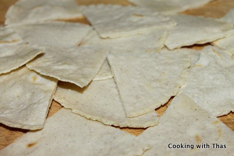 Cut tortillas