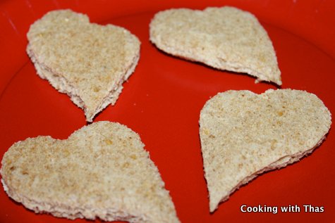 Heart shaped bread