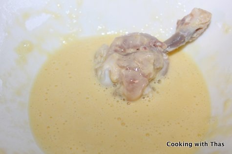 chicken lollipop dipped in batter