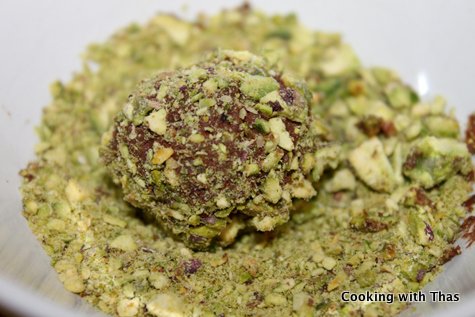 chocolate truffle pistachios