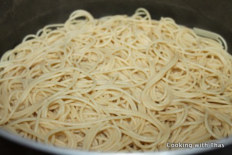 Cooked pasta