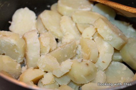 cooked potatoes
