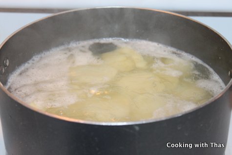 cooking potatoes