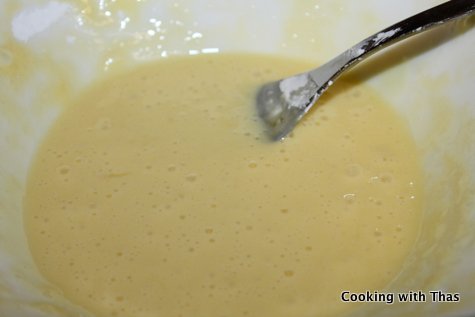 egg-corn flour batter