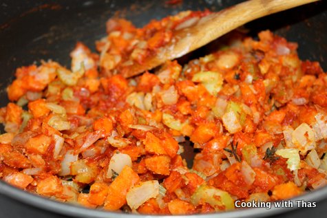 Making beef-filling