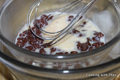making chocolate truffle