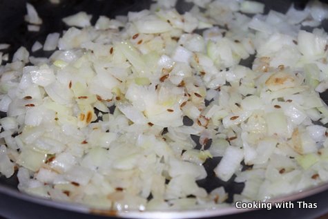 sauteing onion