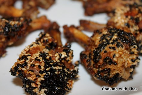sesame chicken lollipop