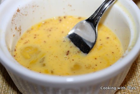 egg-cinnamon beaten