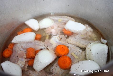 making chicken-stock