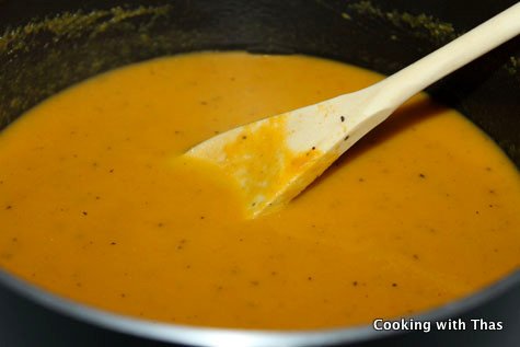 making carrot basil soup