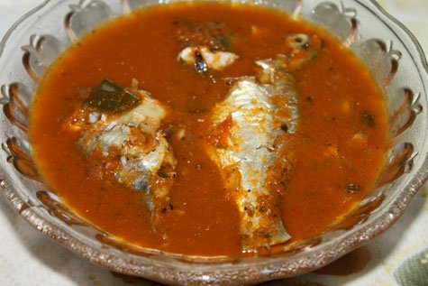 spicy fish curry made in a clay pot