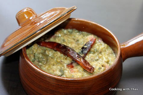 red swiss chard and moongdal