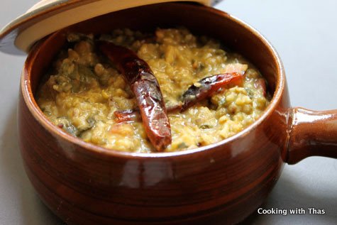 red swiss chard moong dal