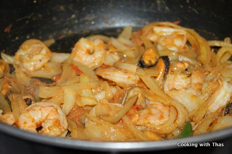 making seafood couscous