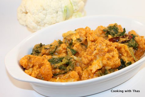 Cauliflower Fenugreek Leaves Korma
