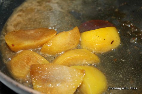 caramelized plums